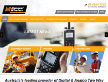 Tablet Screenshot of nationalwireless.com.au